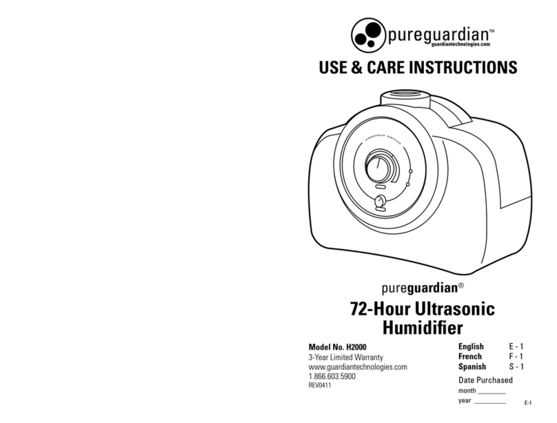 pureguardian H2000 Quick reference guide