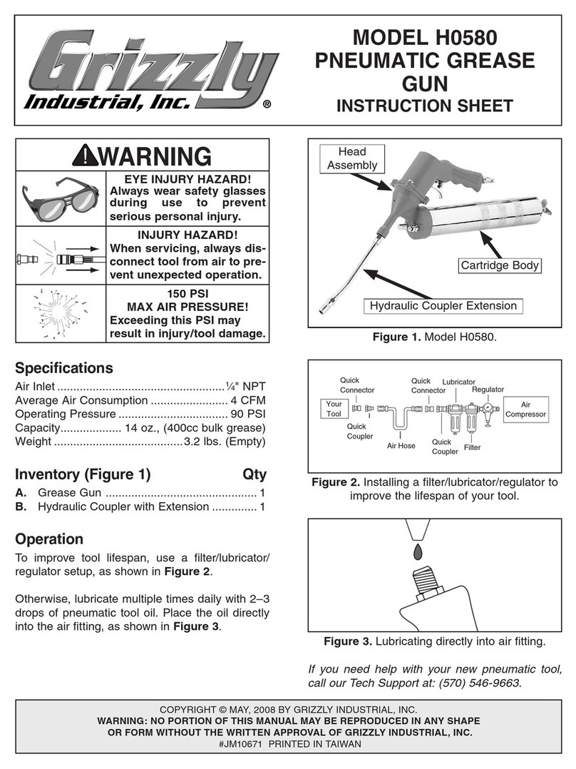 Grizzly H0580 instruction sheet