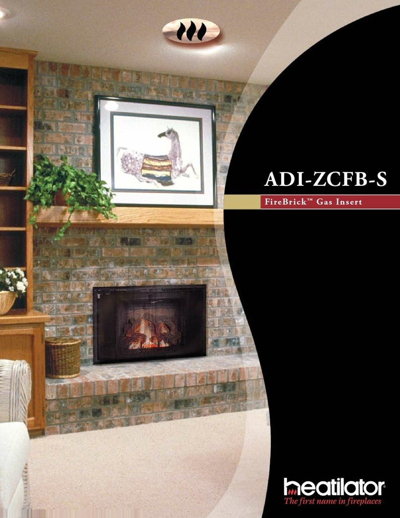 Heatilator FireBrick Gas Insert ADI-ZCFB-S Specifications Heatilator FireBrick Gas Insert ADI-ZCFB-S Specifications