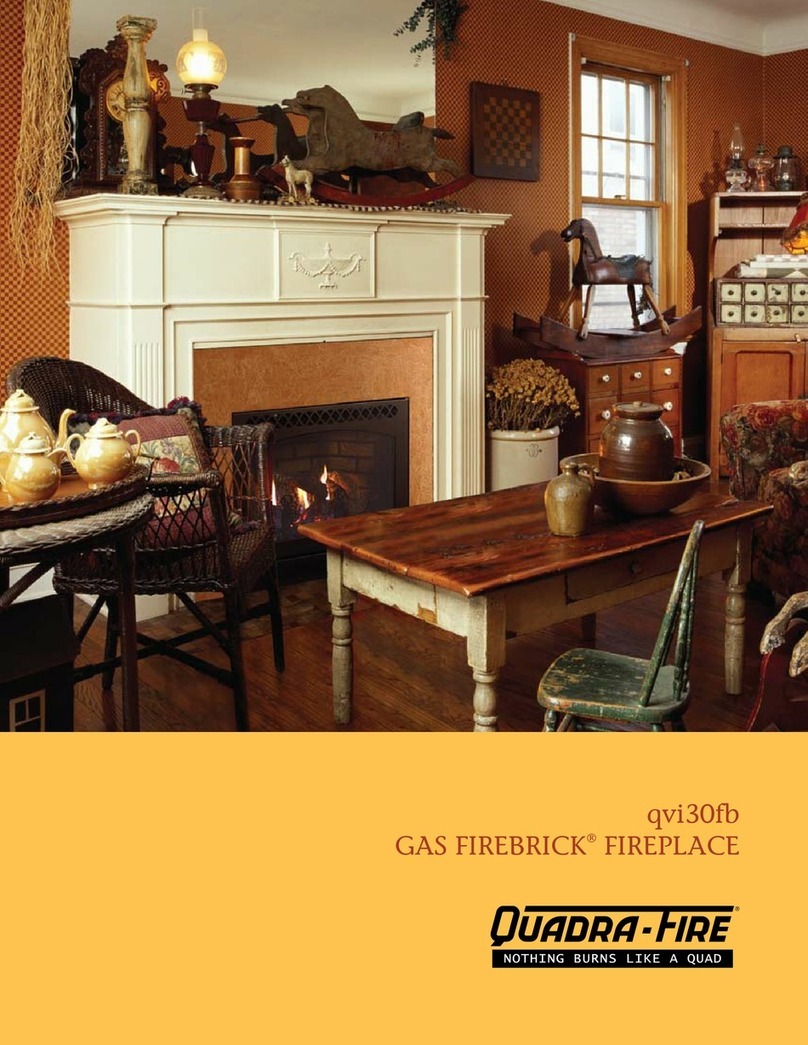 Quadra-Fire Gas Firebrick qvi30fb Specifications