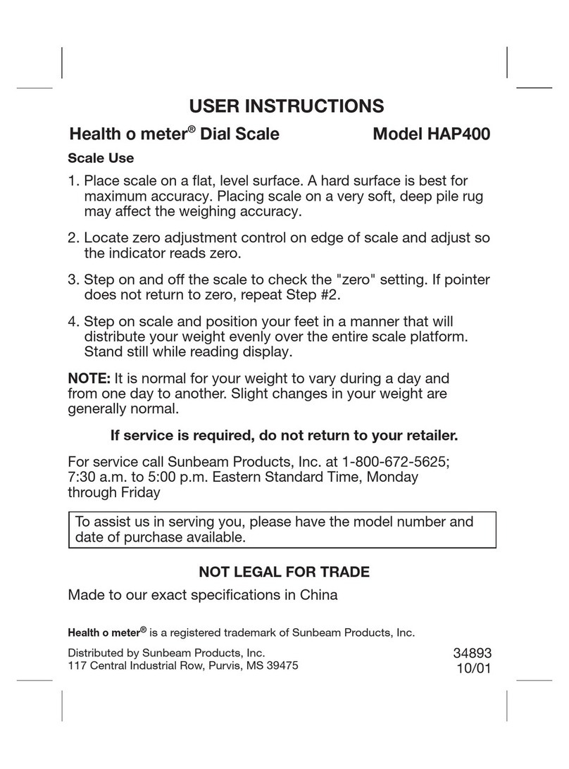 Health O Meter HAP400 User manual