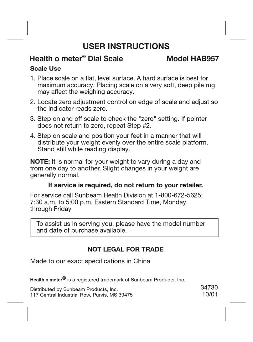 Health O Meter HAB957 User instructions