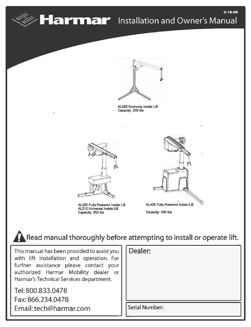 Harmar Mobility AL690 Installation and owner's manual