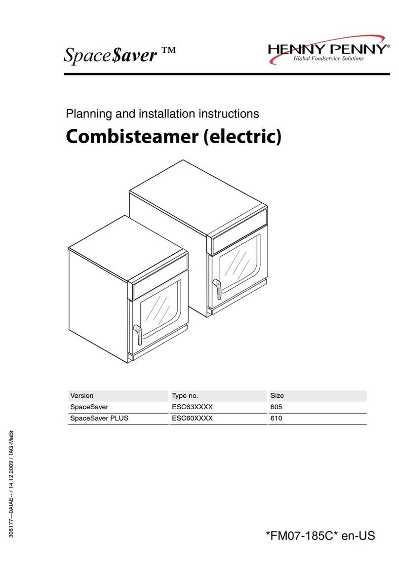 Henny Penny SPACE SAVER 605ESC63XXXX Planning and installation guide
