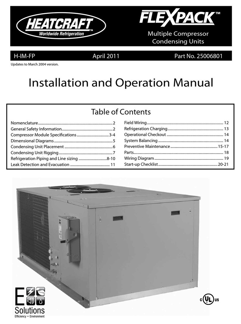 Heatcraft Refrigeration Products FLEXPACK 25006801 Installation and operation manual