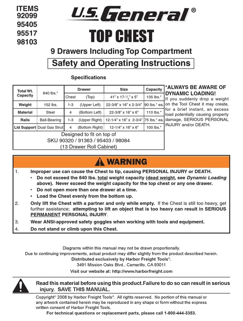 Harbor Freight Tools 92099 Maintenance and service guide