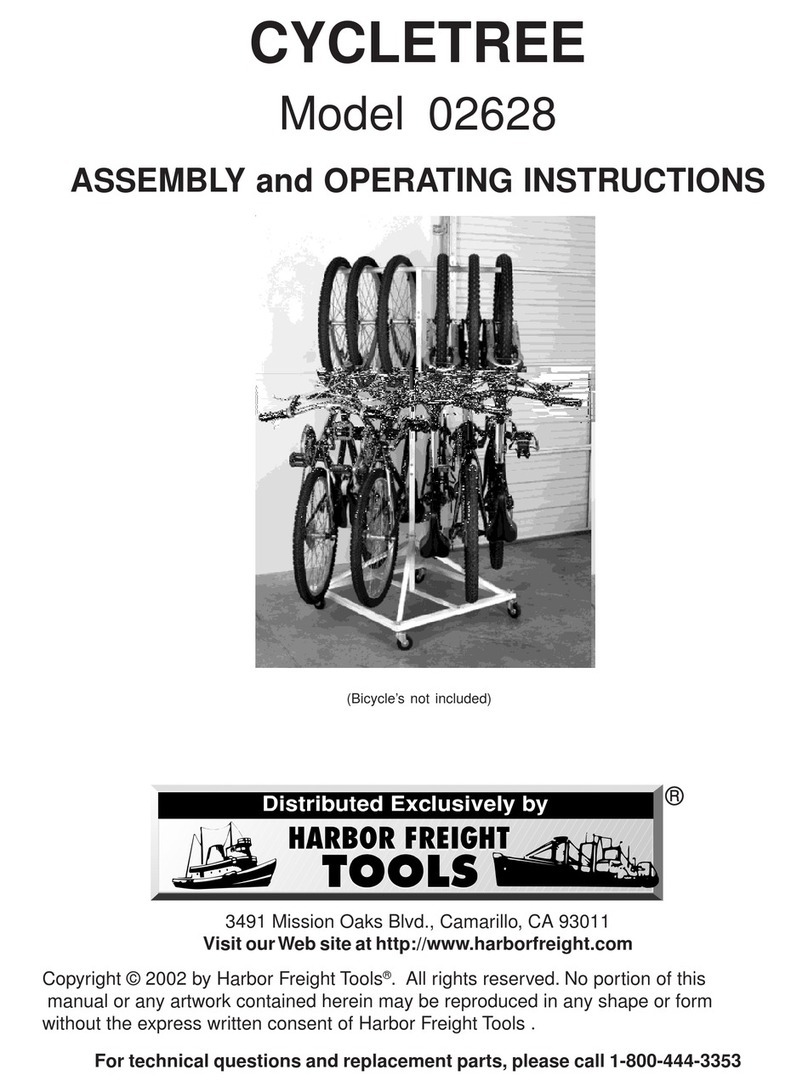 Harbor Freight Tools 02628 CYCLETREE Assembly and operating instructions