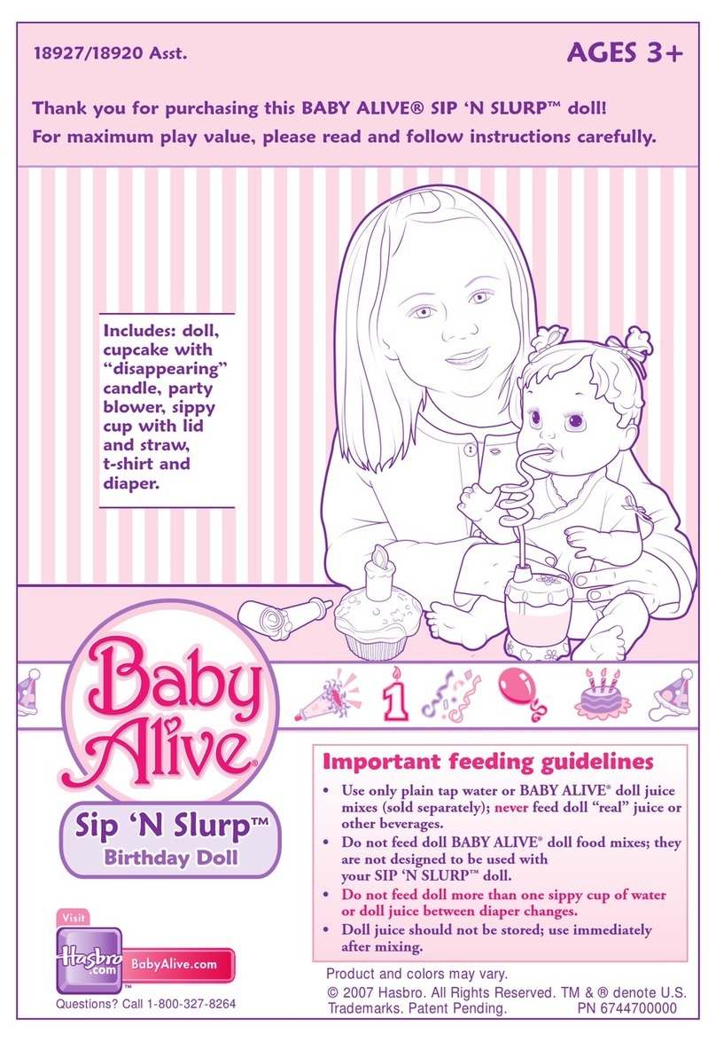 Hasbro Baby Alive Sip 'N Slurp Doll 18920 instruction manual
