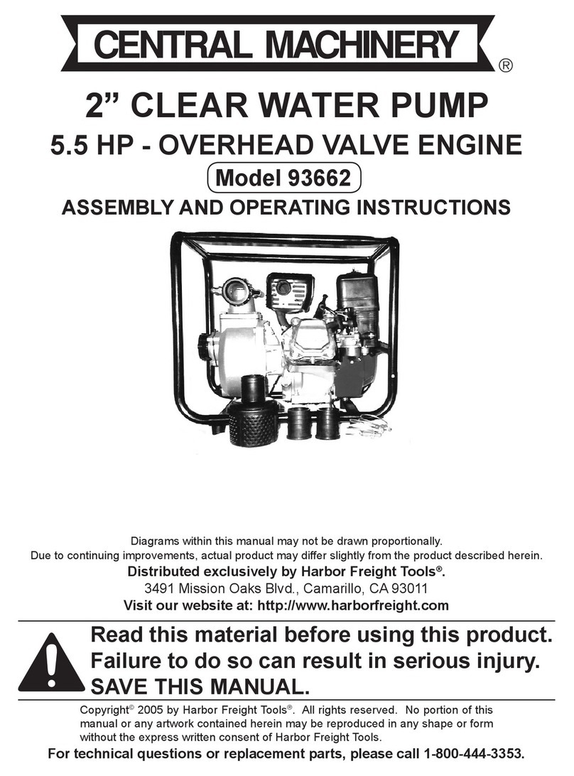 Harbor Freight Tools 93662 Assembly and operating instructions