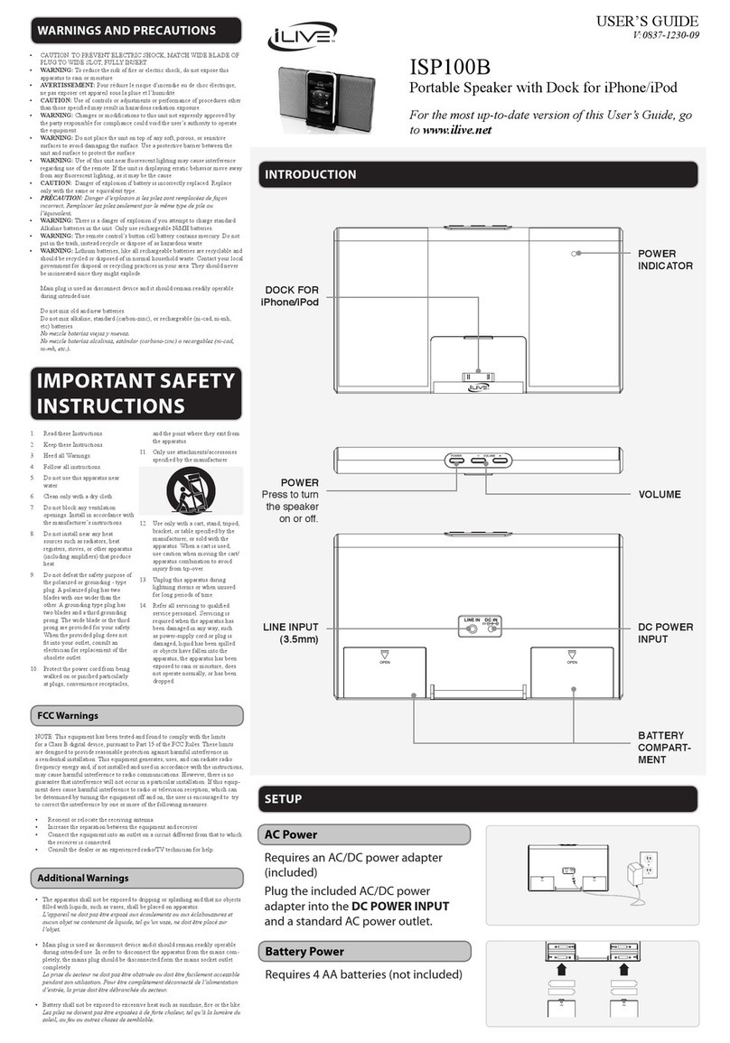 iLive ISP100B User manual