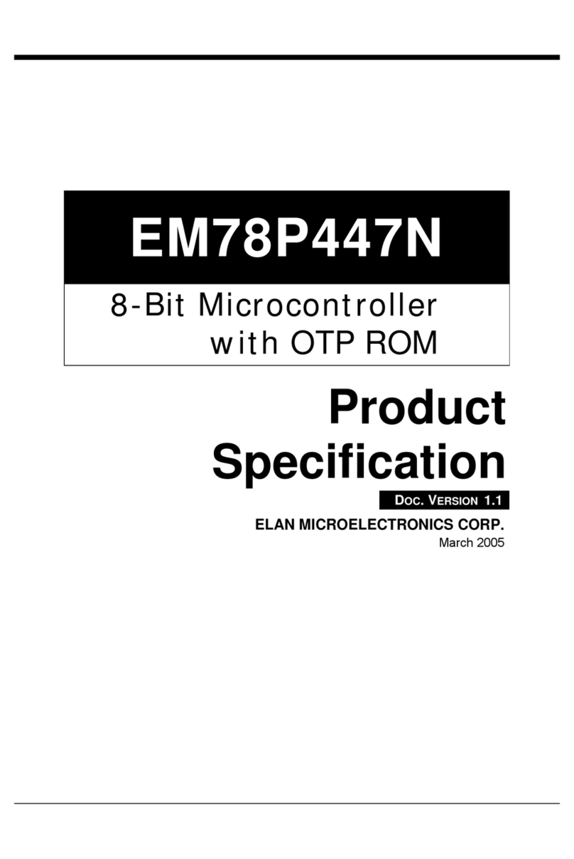 Elan 8-Bit Microcontroller with OTP ROM EM78P447N specification