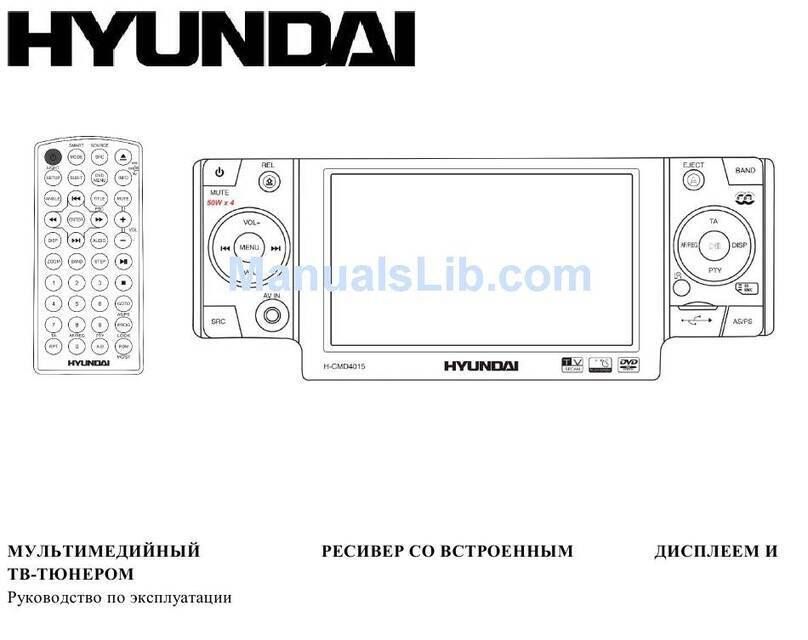 Hyundai Multimedia DVD/CD/MP3 Receiver H-CMD4015 User manual Hyundai Multimedia DVD/CD/MP3 Receiver H-CMD4015 User manual