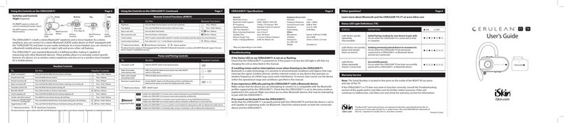 ISkin CERULEAN F1 user guide