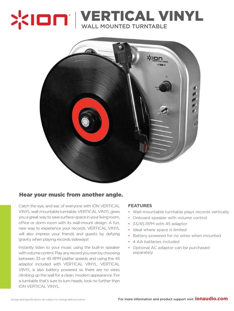 ION VERTICAL VINYL User manual