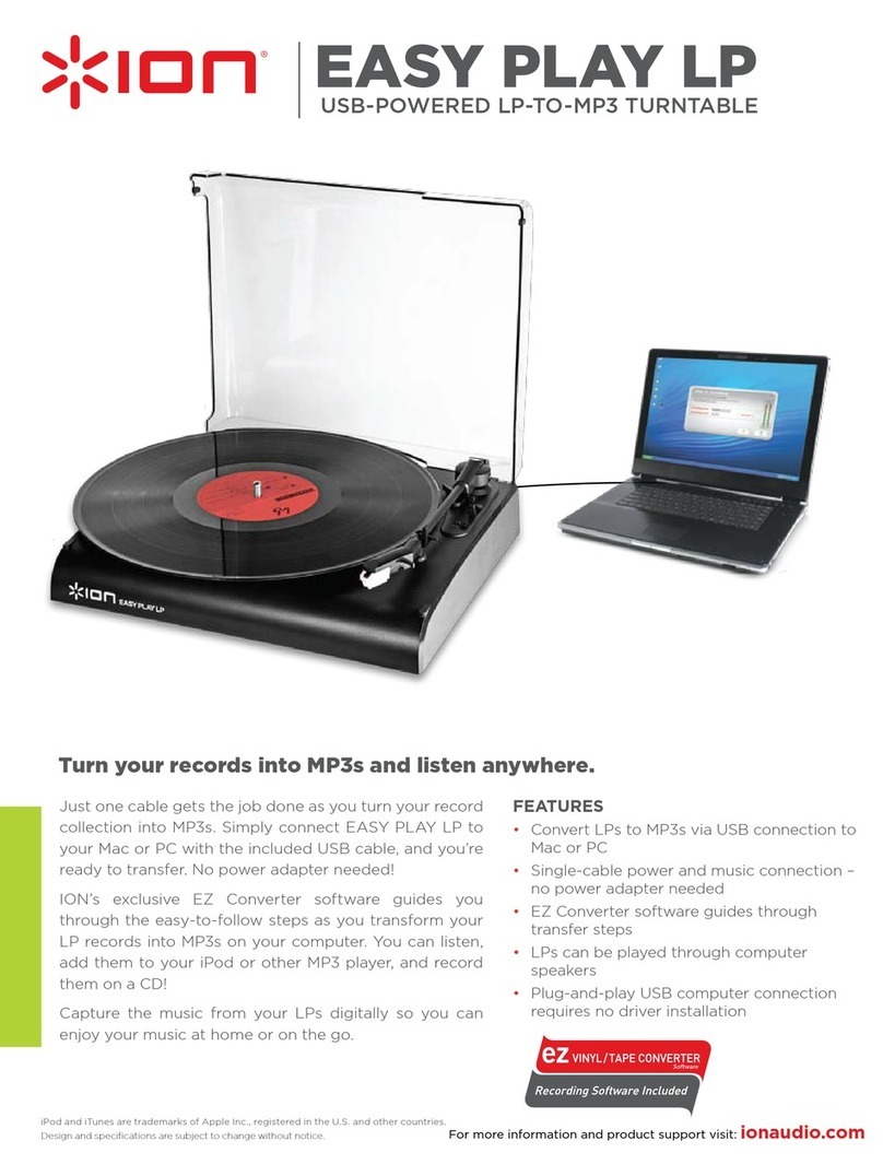 ION EASY PLAY LP User manual