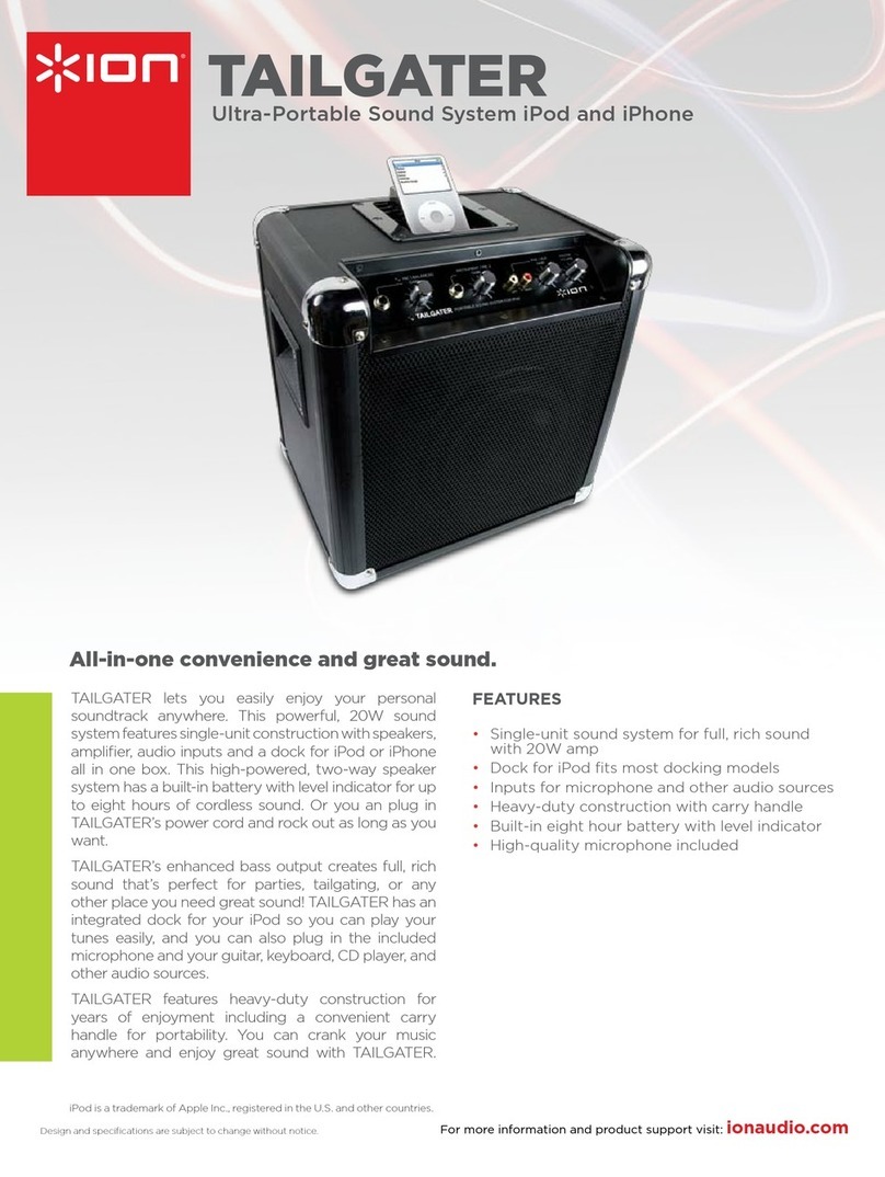 ION TAILGATER BLUETOOTH User manual