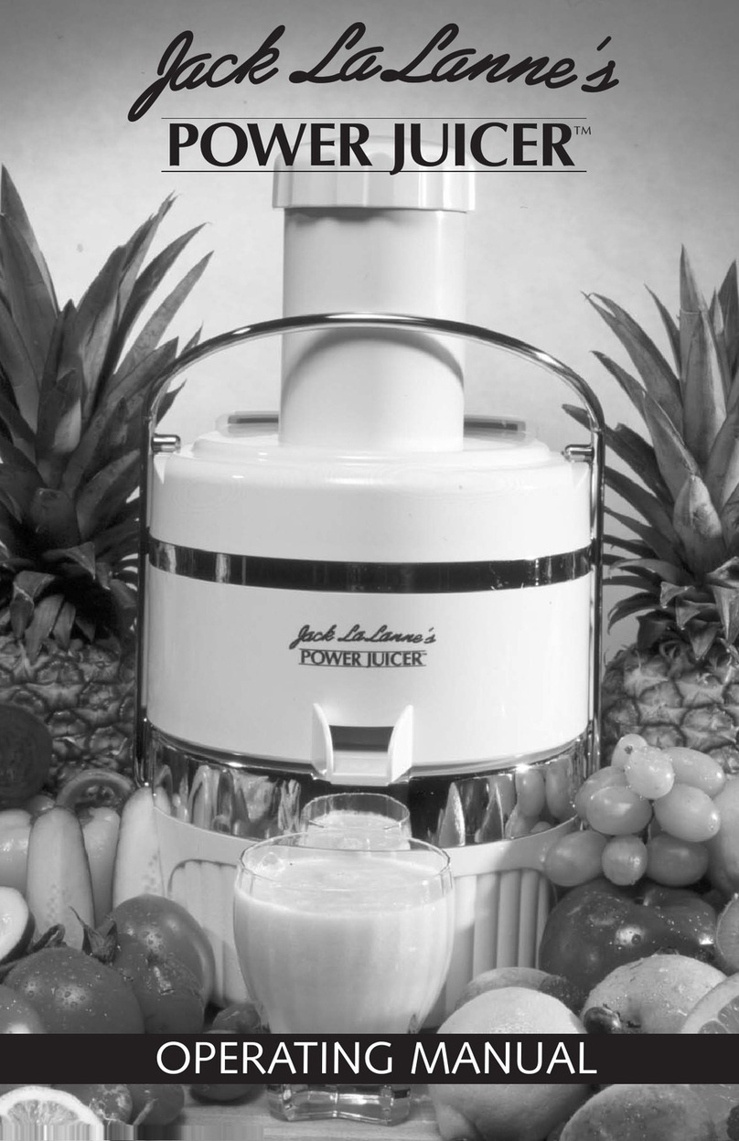 Jack Lananne's Power Juicer power juicer User manual