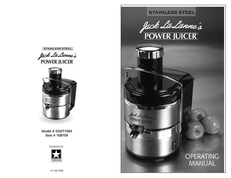 Jack Lananne's Power Juicer SSMT1000 manual