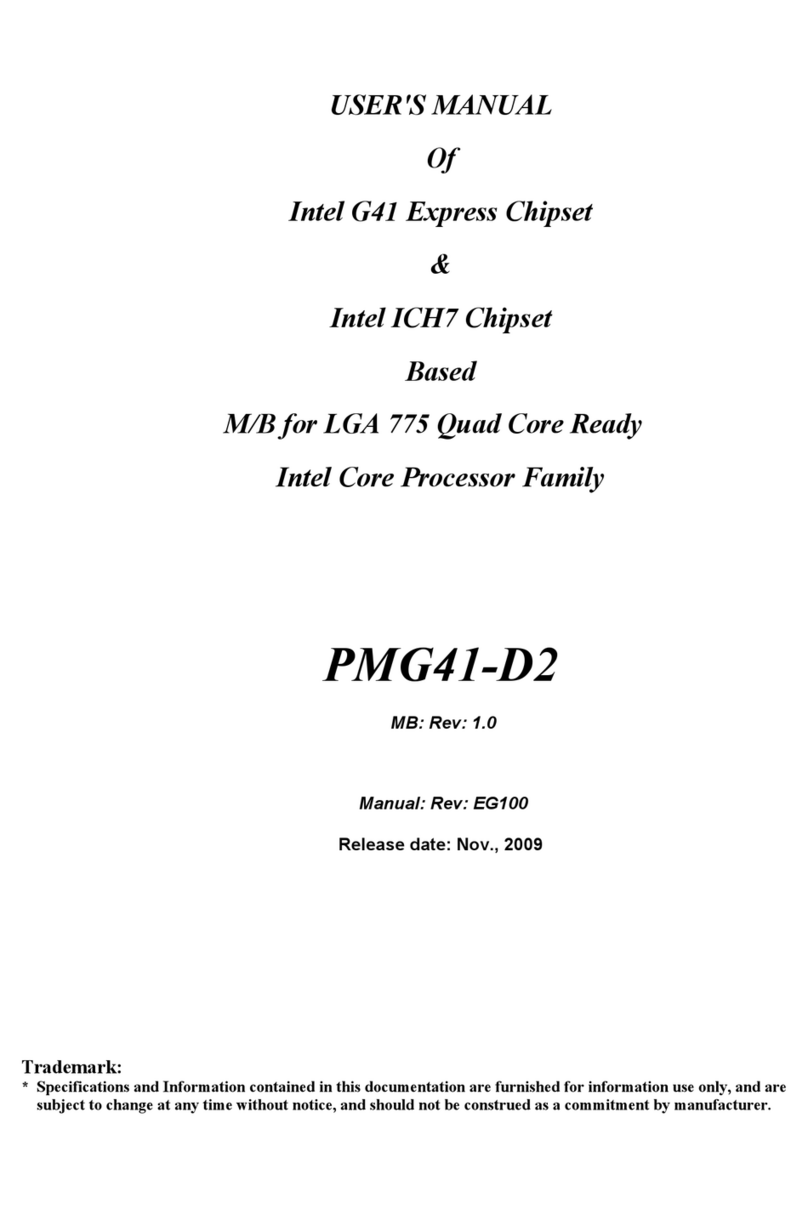 Intel G41 EXPRESS CHIPSET PMG41-D2 User manual