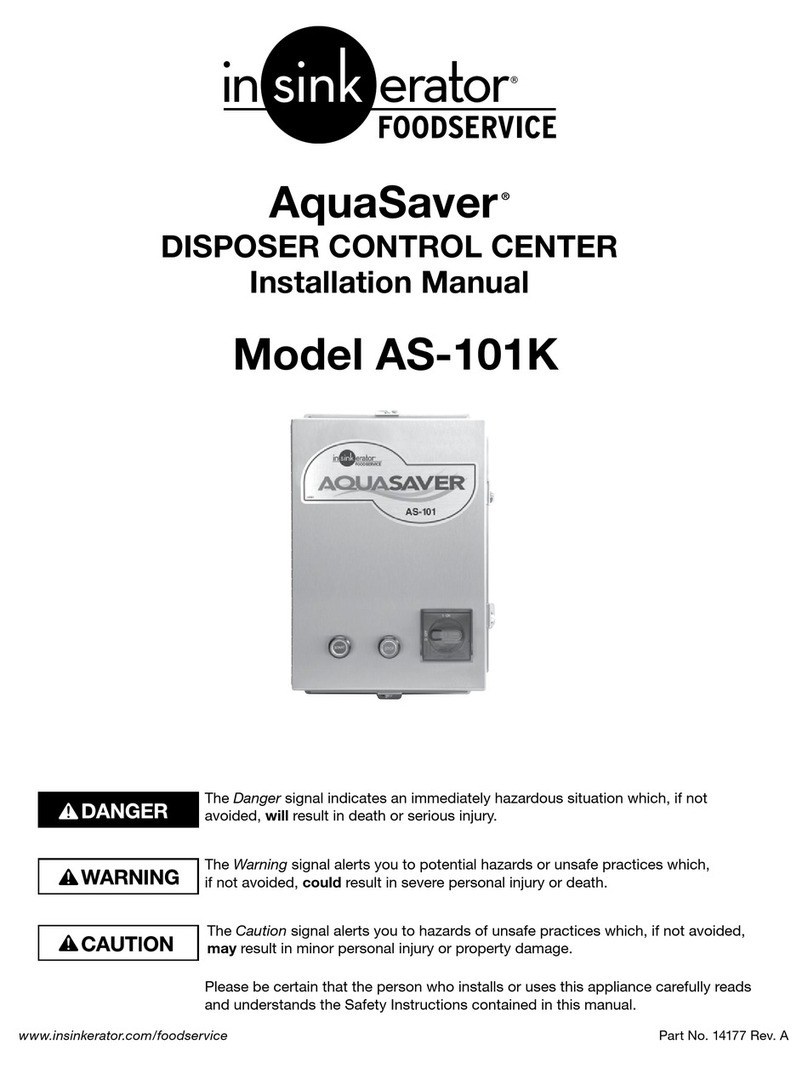 InSinkErator AQUASAVER AS-101K User manual