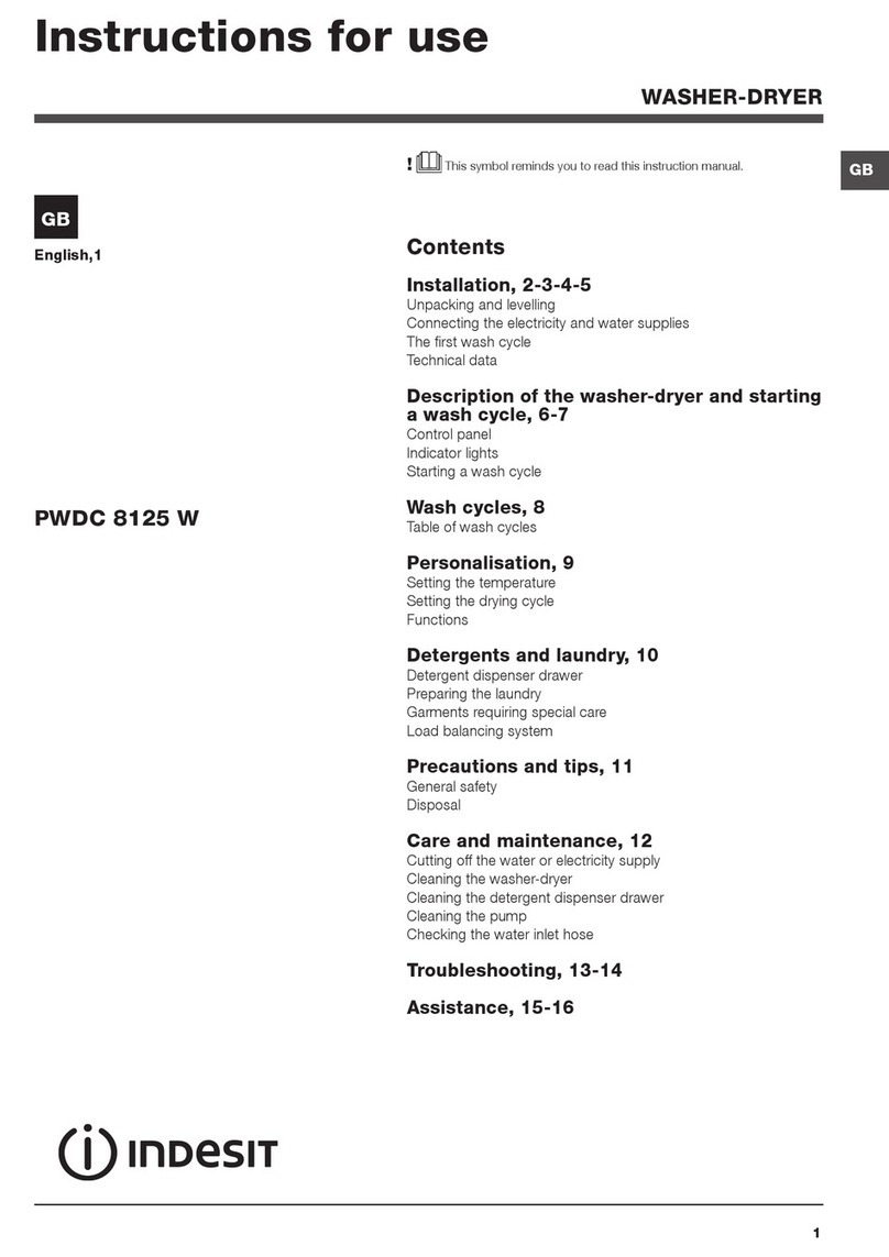 Indesit PWDC 8125 W User manual