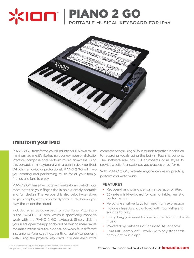 ION PIANO 2 GO User manual
