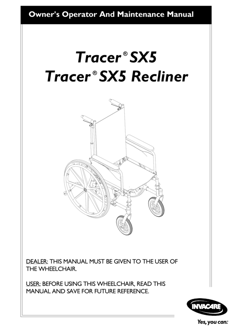 Invacare Tracer SX5 Recliner Manual Invacare Tracer SX5 Recliner Manual