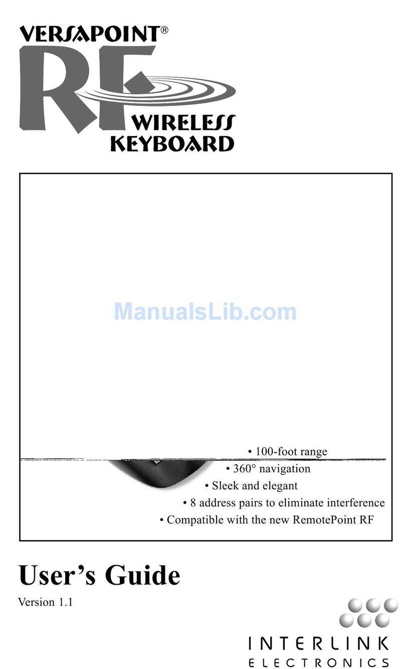 Interlink electronics VersaPoint  RF Wireless Keyboard user guide