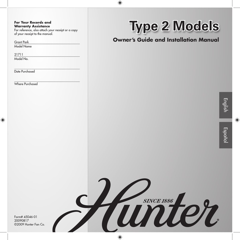 Hunter 45046-01 Instruction manual