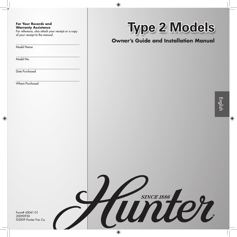 Hunter 45041-01 Instruction manual