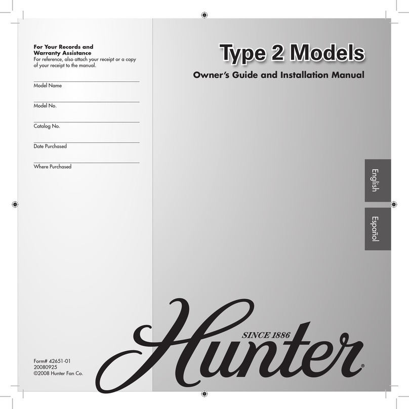 Hunter 42651-01 Instruction manual