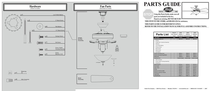 Hunter 28439 Parts guide