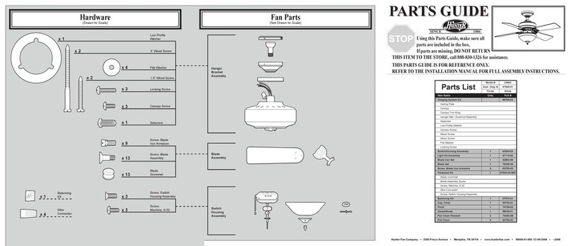 Hunter 23943 Parts guide