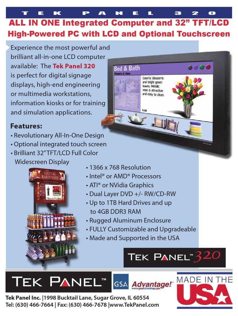 Tek Panel Tek Panel 320 User manual