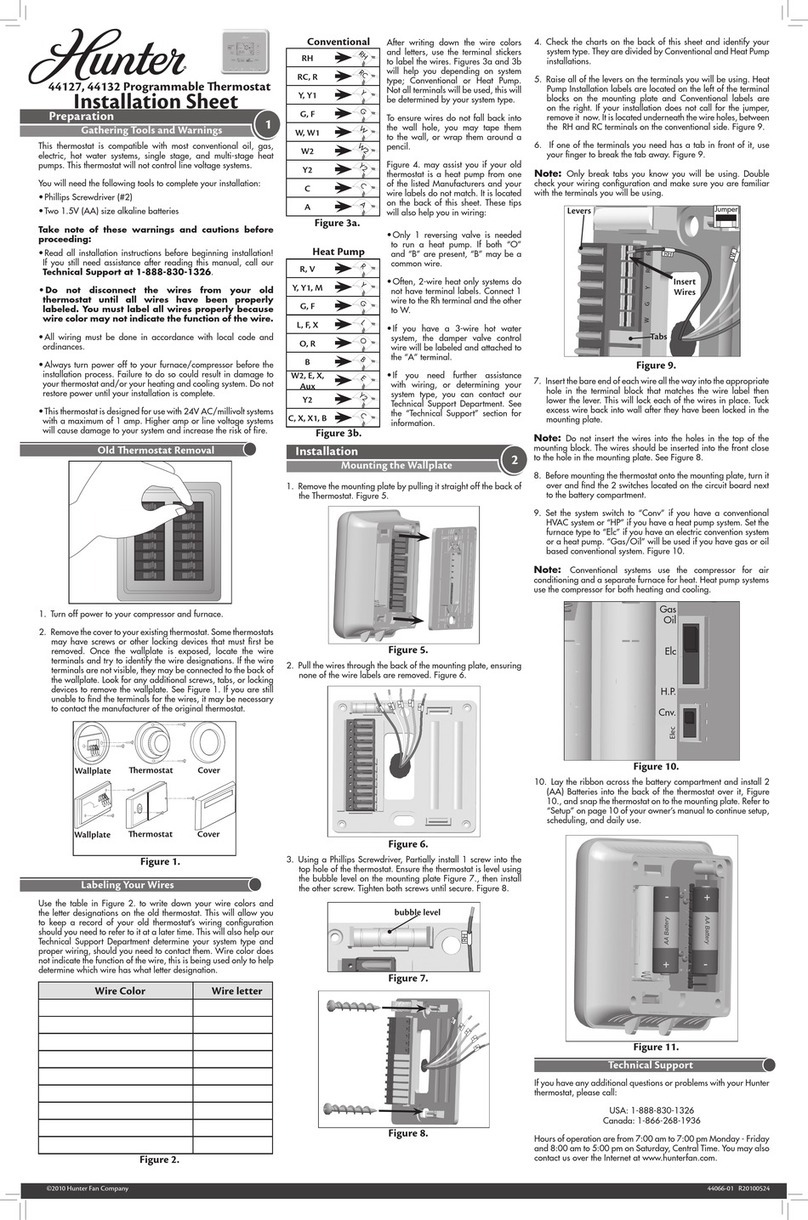 Hunter 44127 Assembly instructions