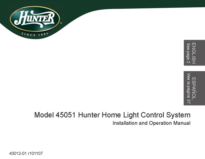 Hunter 45051 Installation and operation manual Hunter 45051 Installation and operation manual