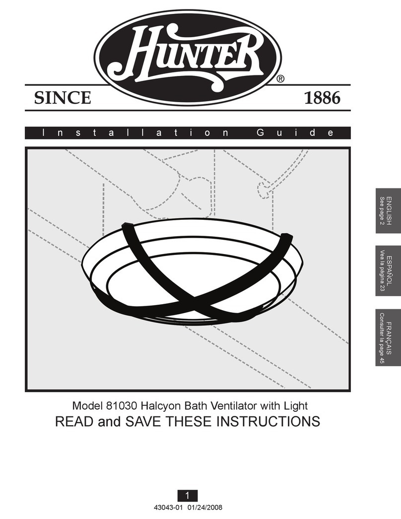 Hunter 81030 User manual