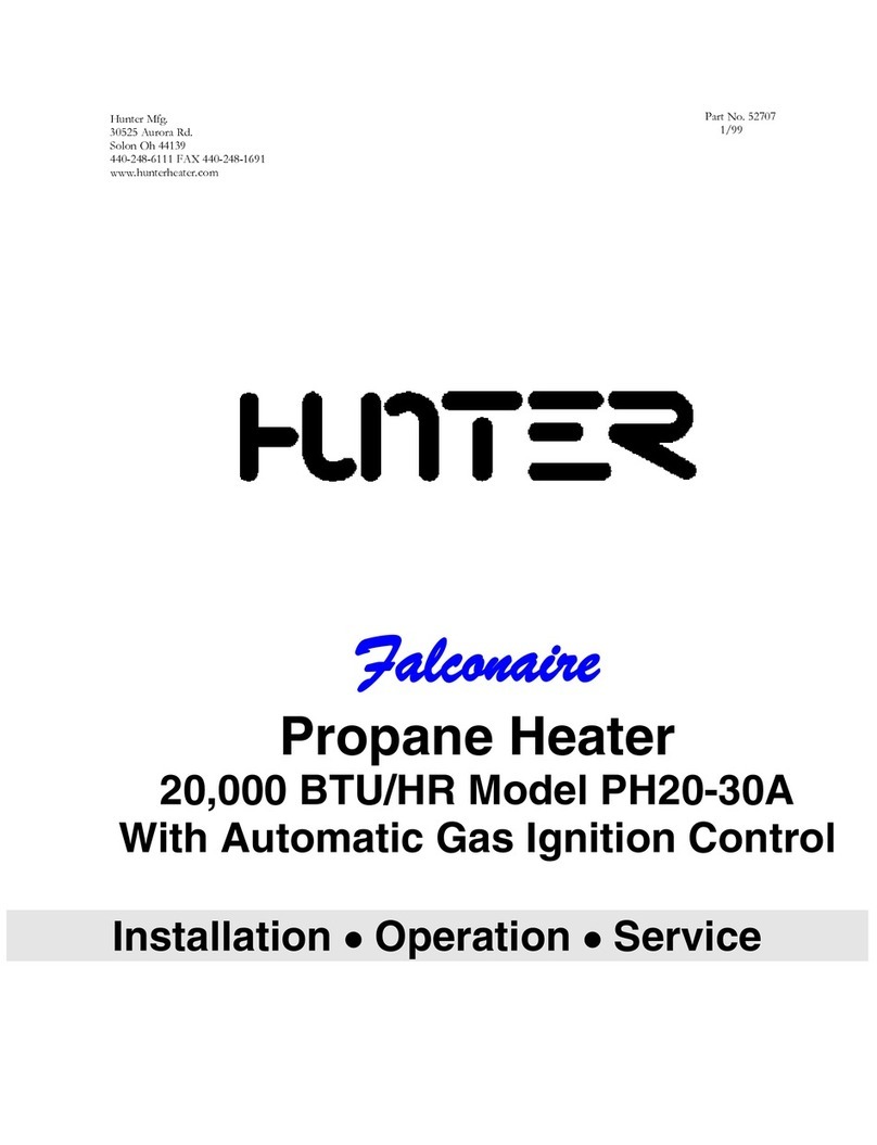 Hunter Falconaire PH20-30A Installation, operation & service