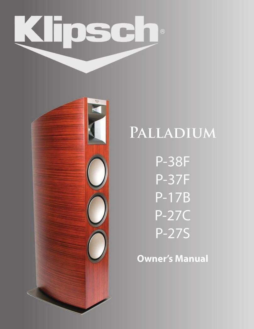 Klipsch Palladium P-17B User manual