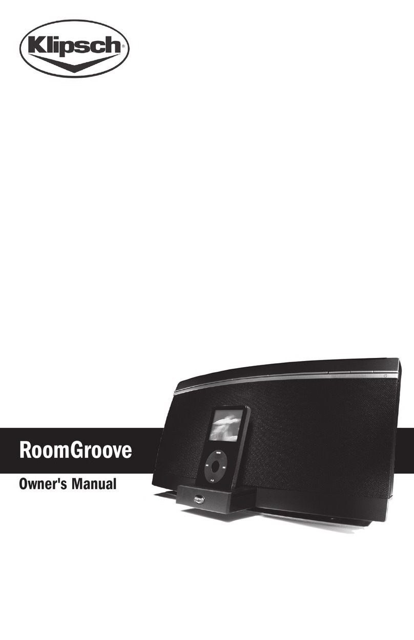 Klipsch ROOMGROOVE owner's manual