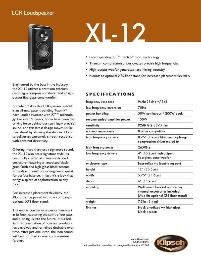 Klipsch Icon XL-12 User manual