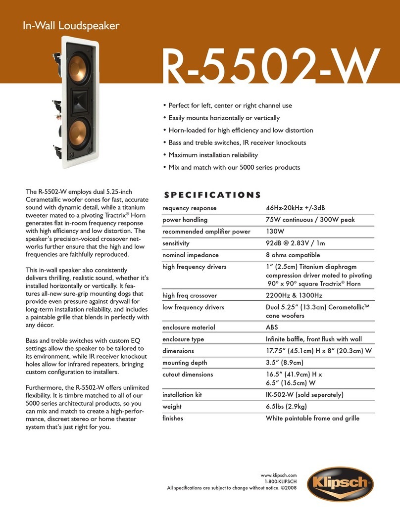 Klipsch R-5502-W User manual