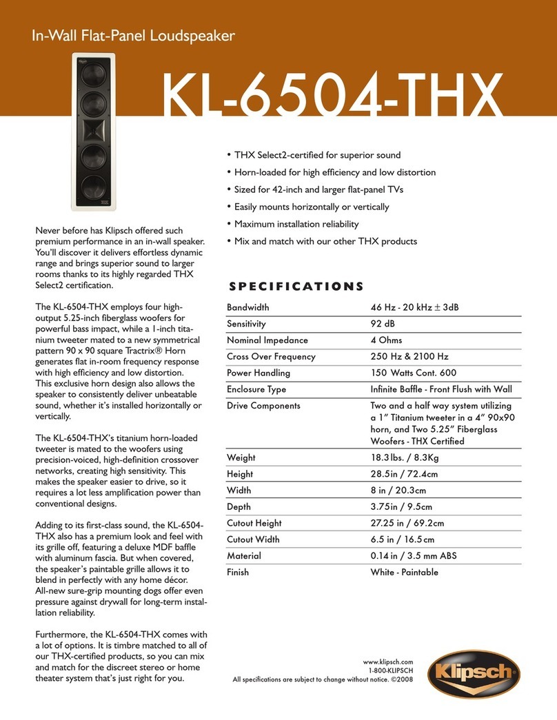 Klipsch KL-6504-THX User manual