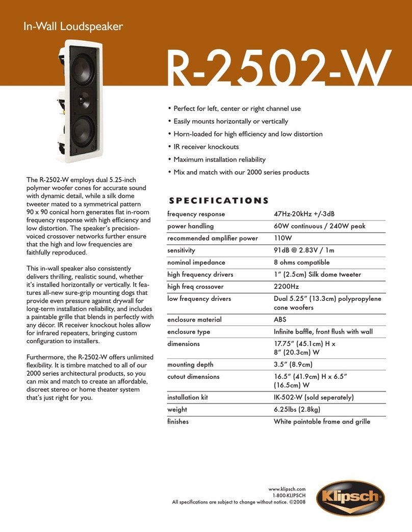 Klipsch R-2502-W User manual
