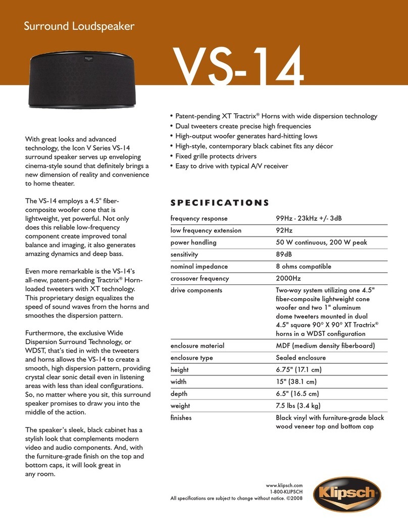 Klipsch Icon Series User manual