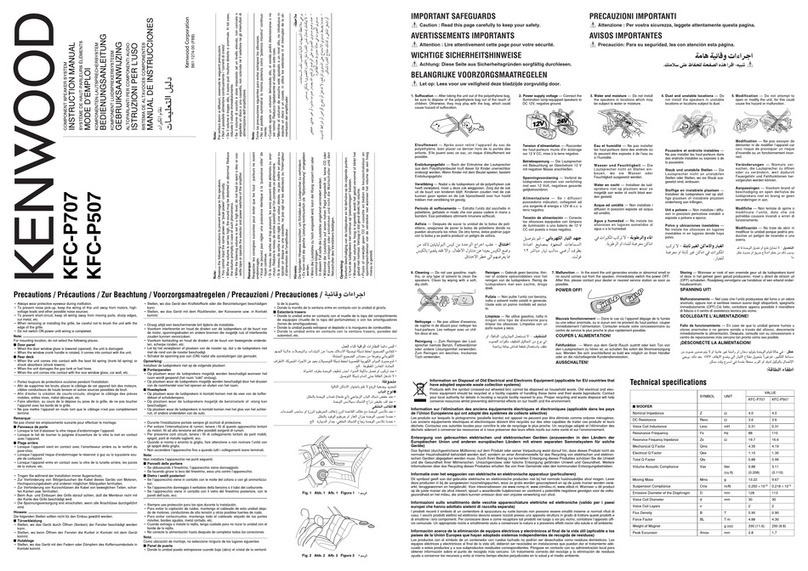 Kenwood KFC-P507 User manual