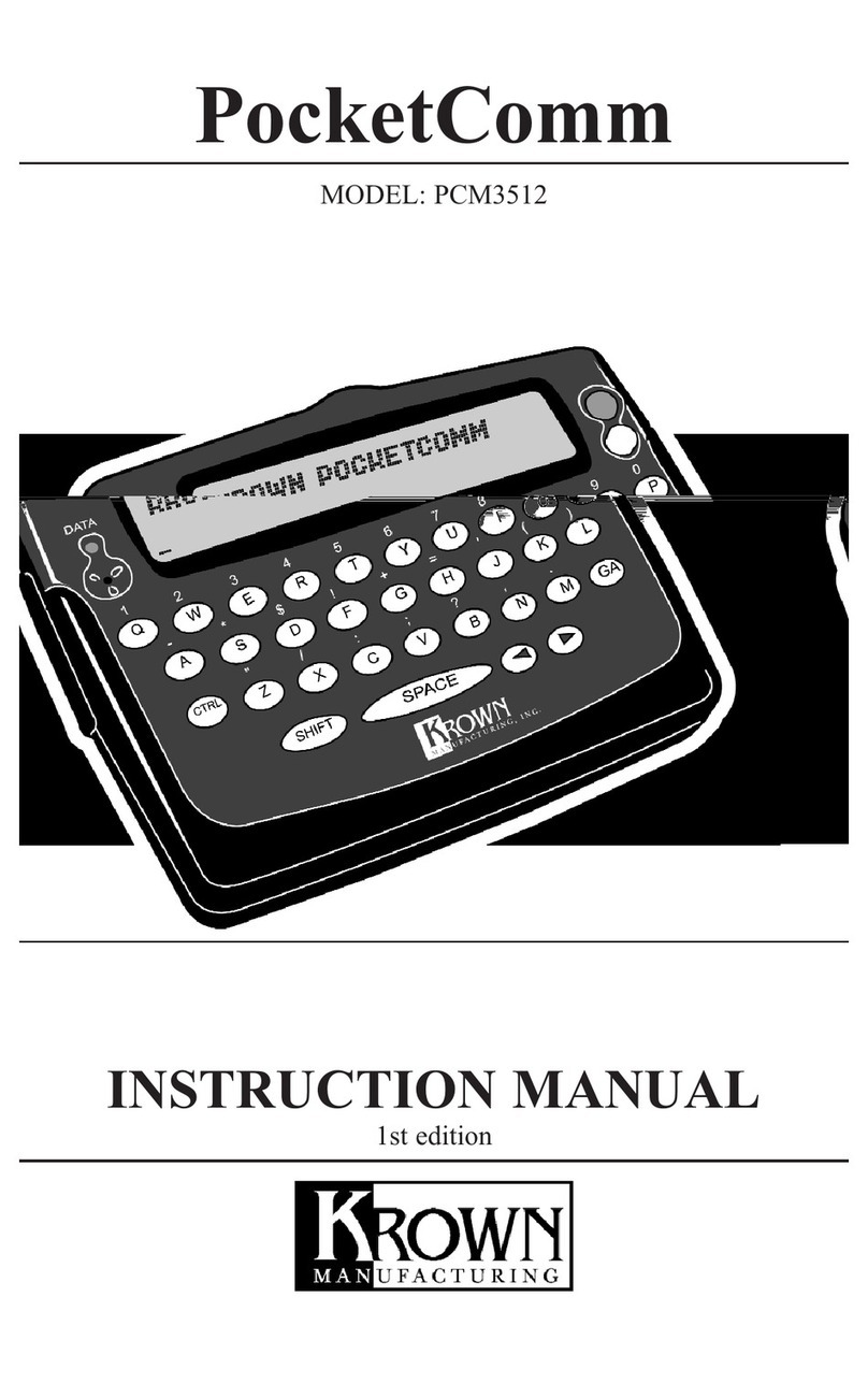 Krown PocketComm PCM3512 User manual