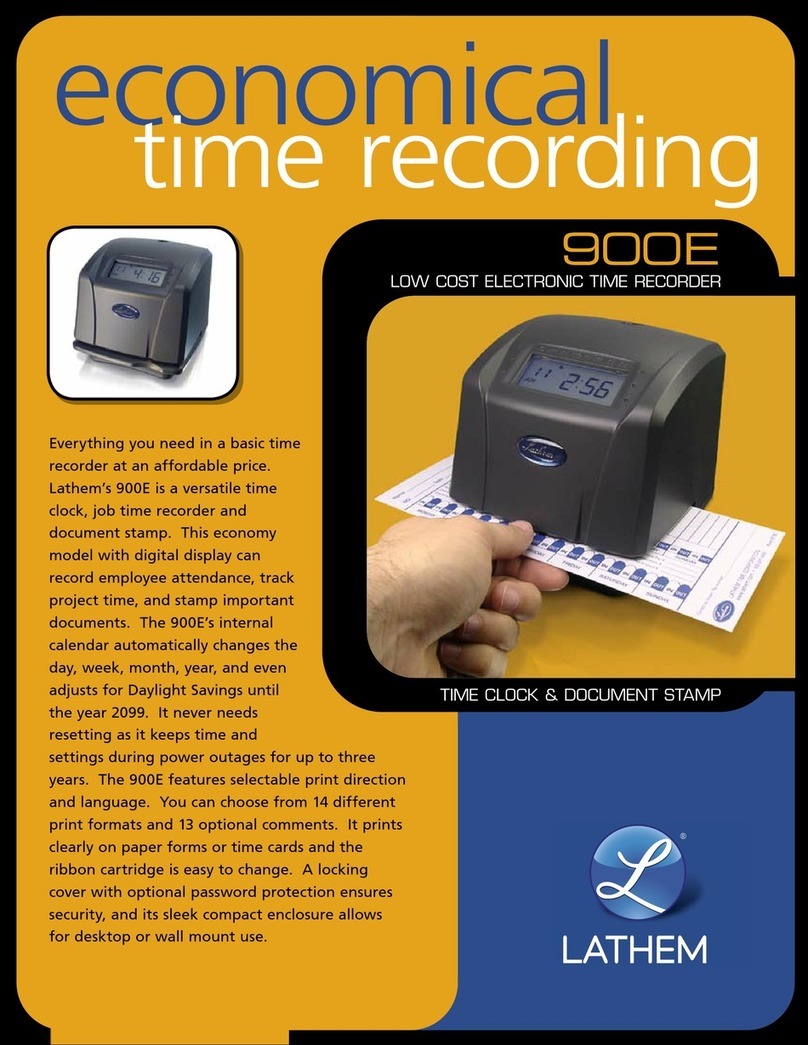 Lathem 900E User manual