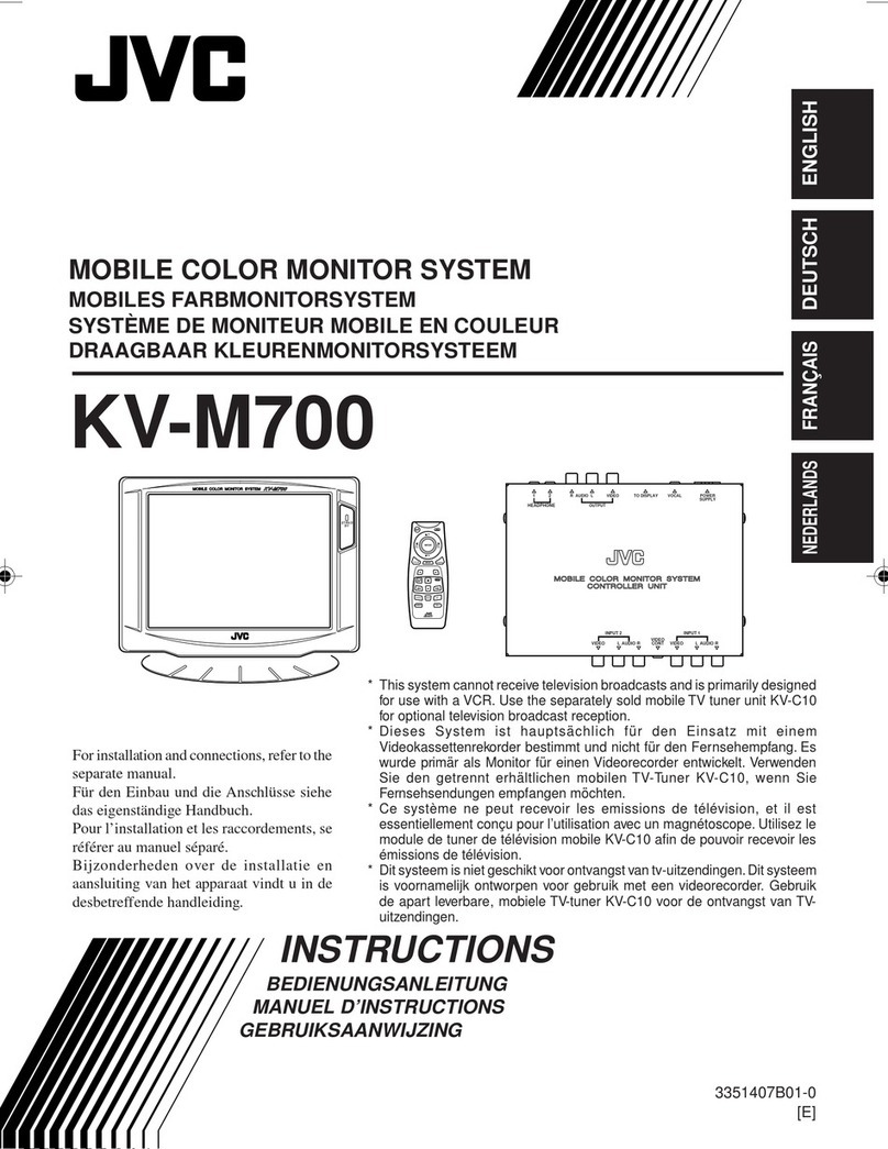 JVC KV-M700 - 6.4 TFT MONITOR Mounting instructions JVC KV-M700 - 6.4 TFT MONITOR Mounting instructions