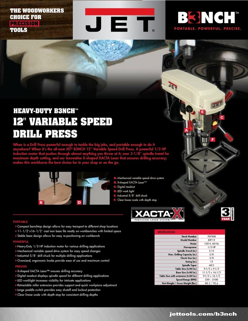 Jet Bench JDP-12 User manual
